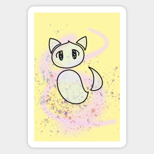 Fantasy Air Elemental Cat Magnet